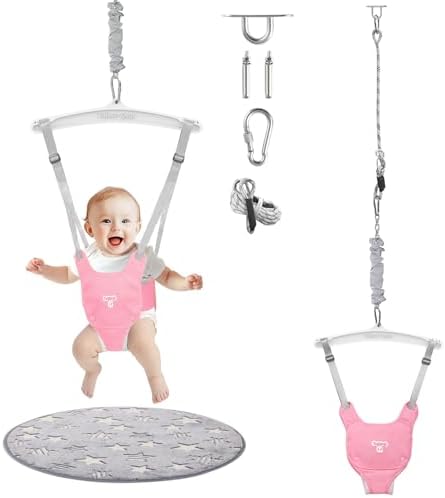 Suéter de bebê com gancho de teto para bebês e crianças pequenas, suéter de porta infantil com corrente ajustável.