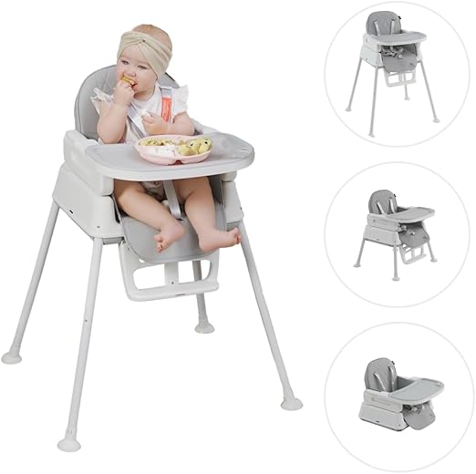 Cadeira De Alimentação Infantil 3 em 1 Harmony Maxi Baby (Cinza).