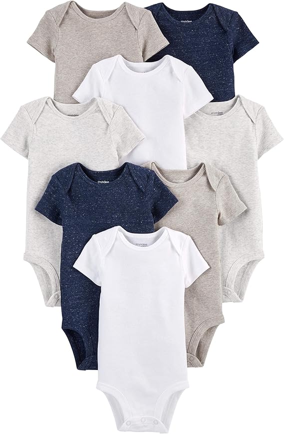 Body Pacote com 8 bodies de manga curta Simple Joys by Carter'sUnisex Bebê.