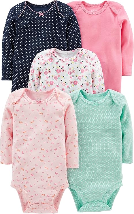 Body Pacote com 5 bodies de manga comprida Simple Joys by Carter'sMeninas.