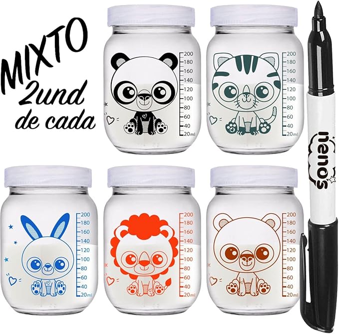 10 Potes Armazenar Leite Materno ou Papinha com Graduação. (KAWAII-267).